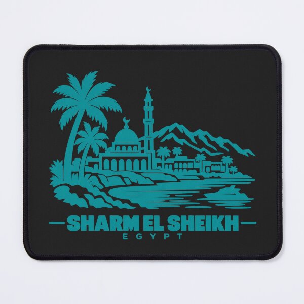 Item preview, Sharm El Sheikh Egypt Line Art Coastline Poster designed and sold by CMYKStudio.
