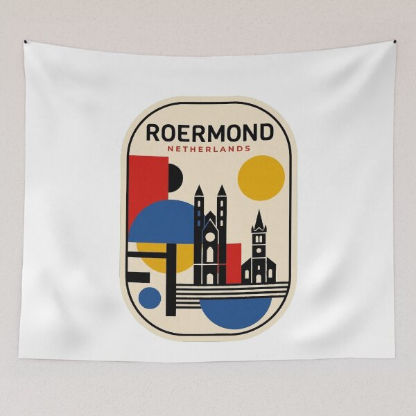 Item preview, Retro Roermond Bauhaus Geometric Skyline designed and sold by k3rstman1.