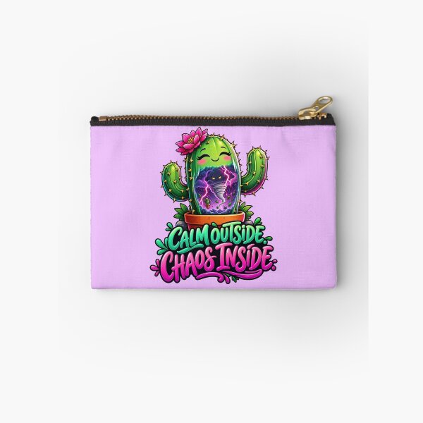 Item preview, Calm Outside Chaos Inside Cute Cactus designed and sold by MH Digital Studio .
