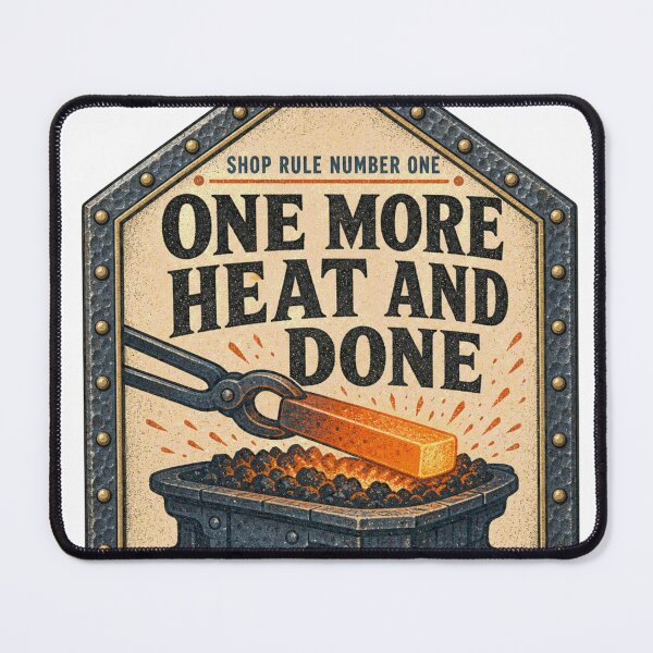 Item preview, One More Heat And Done Bladesmith Humor Forge Sign designed and sold by BoosterShop.
