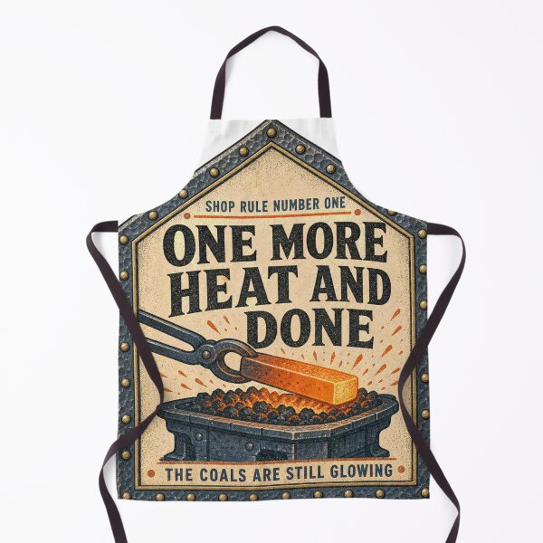 Item preview, One More Heat And Done Bladesmith Humor Forge Sign designed and sold by BoosterShop.