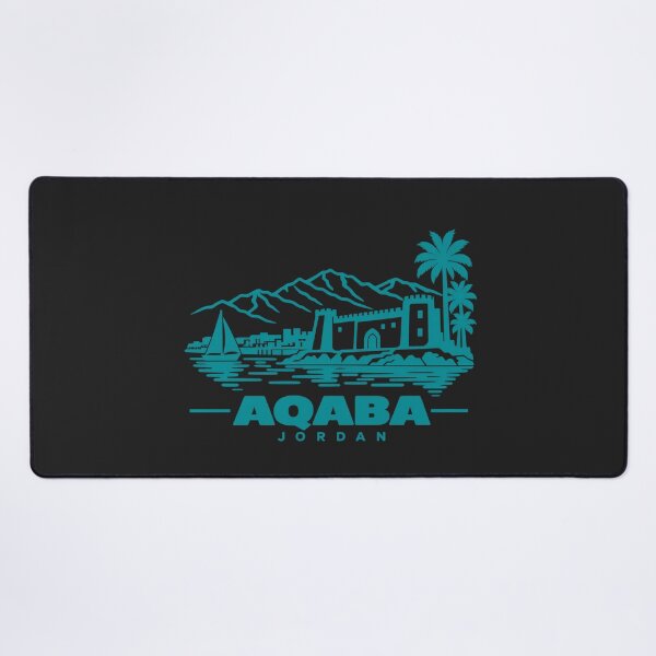 Item preview, Aqaba Jordan Line Art Coastline Poster designed and sold by CMYKStudio.