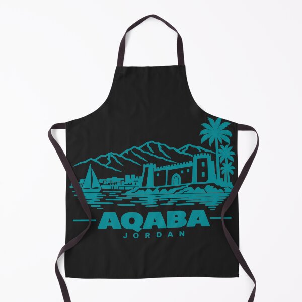 Item preview, Aqaba Jordan Line Art Coastline Poster designed and sold by CMYKStudio.