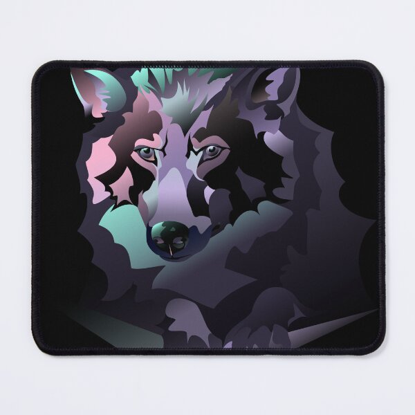 Item preview, Geometric Wolf Portrait - Vaporwave Pastel Variant designed and sold by DB-Vector-Art.