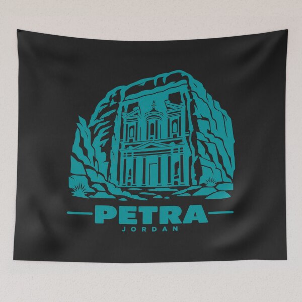 Item preview, Petra Jordan Line Art Landmark Poster designed and sold by CMYKStudio.