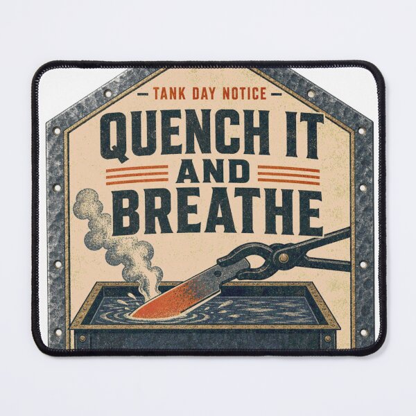 Item preview, Quench It And Breathe Bladesmith Heat Treat Humor Forge Sign designed and sold by BoosterShop.