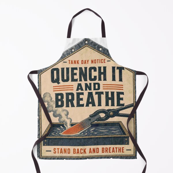 Item preview, Quench It And Breathe Bladesmith Heat Treat Humor Forge Sign designed and sold by BoosterShop.