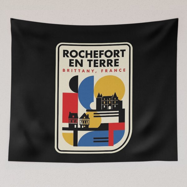 Item preview, Retro Rochefort En Terre Bauhaus Geometric Skyline designed and sold by k3rstman1.