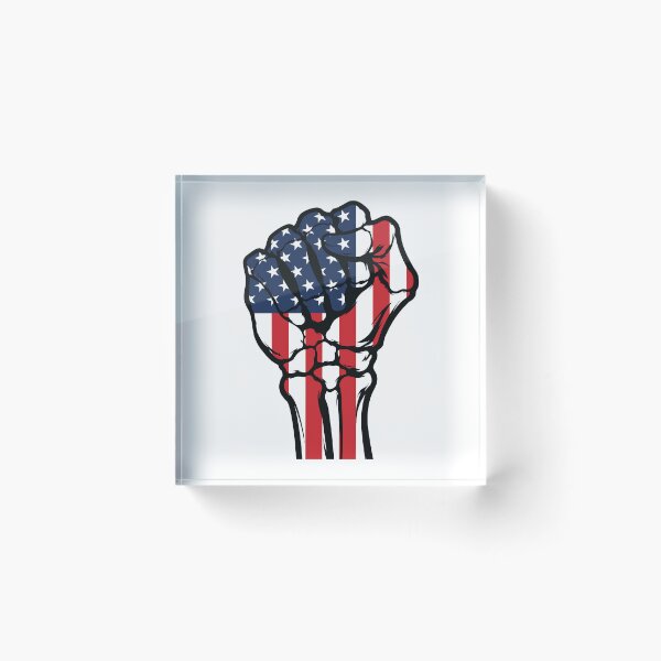 Item preview, American Flag Skeleton Fist - Patriotic Unity designed and sold by Marshallamoakohene.