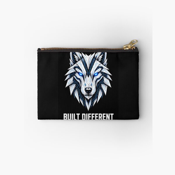 Item preview, Built Different Geometric Wolf– Cyber Tech Streetwear for Men & Women designed and sold by FakePeopleSuck.