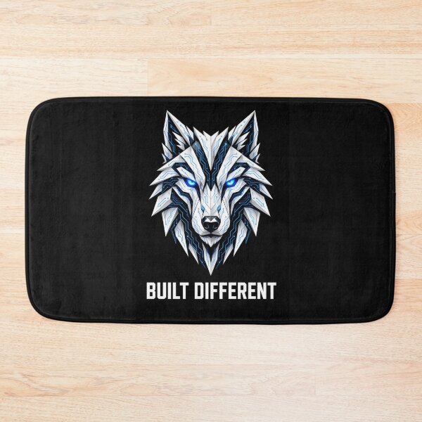 Item preview, Built Different Geometric Wolf– Cyber Tech Streetwear for Men & Women designed and sold by FakePeopleSuck.