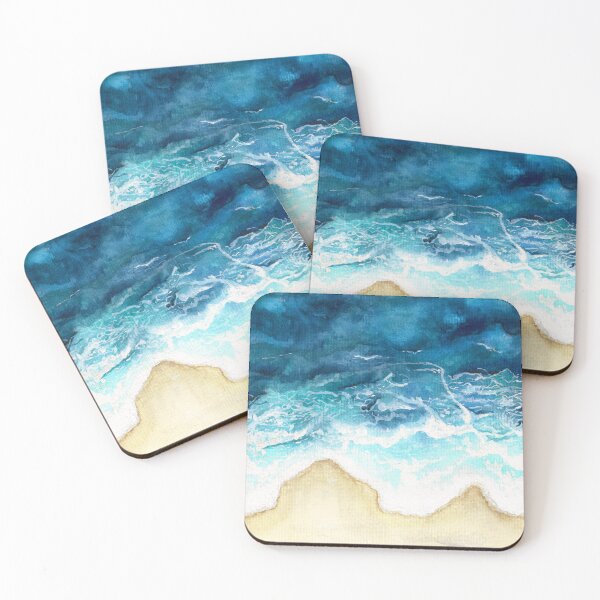 Item preview, Aerial Beach Shoreline Watercolour | Rest - Part 1 designed and sold by LeafandHaven.