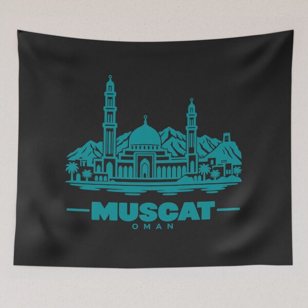 Item preview, Muscat Oman Line Art Skyline Poster designed and sold by CMYKStudio.