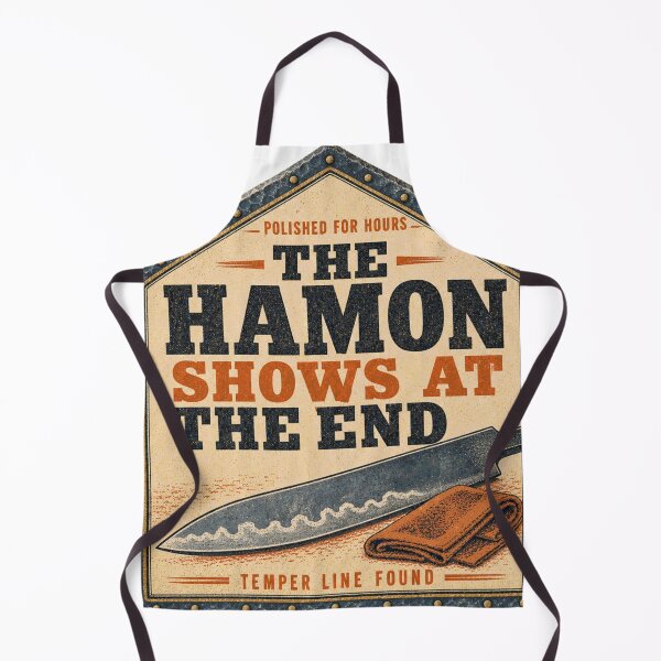 Item preview, The Hamon Shows At The End Bladesmith Temper Line Forge Sign designed and sold by BoosterShop.