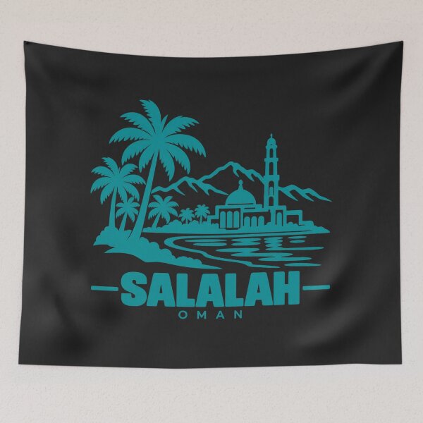 Item preview, Salalah Oman Line Art Coastline Poster designed and sold by CMYKStudio.