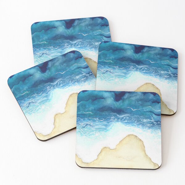 Item preview, Aerial Beach Shoreline Watercolour | Rest - Part 2 designed and sold by LeafandHaven.