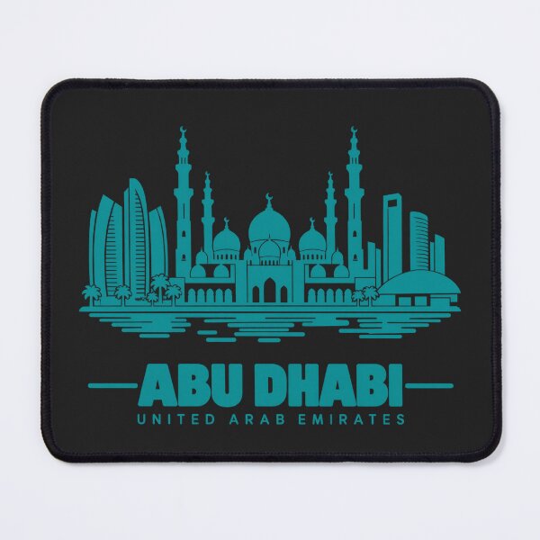 Item preview, Abu Dhabi UAE Line Art Skyline Poster designed and sold by CMYKStudio.