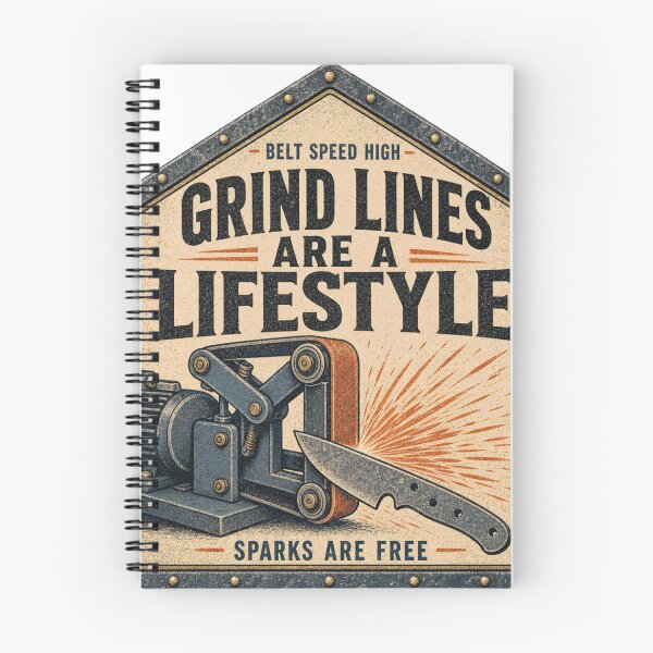 Item preview, Grind Lines Are A Lifestyle Knifemaker Belt Grinder Humor Sign designed and sold by BoosterShop.