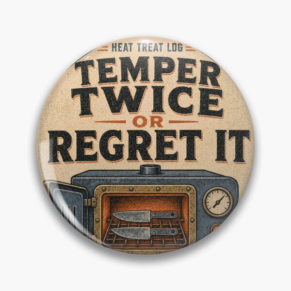 Item preview, Temper Twice Or Regret It Bladesmith Heat Treat Oven Sign designed and sold by BoosterShop.