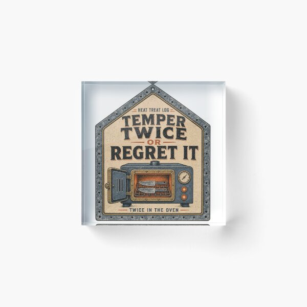 Item preview, Temper Twice Or Regret It Bladesmith Heat Treat Oven Sign designed and sold by BoosterShop.