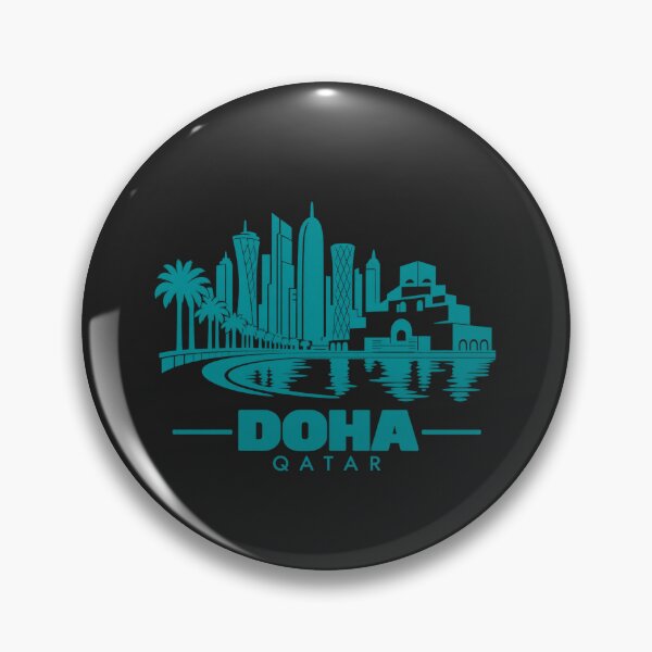 Item preview, Doha Qatar Line Art Skyline Poster designed and sold by CMYKStudio.