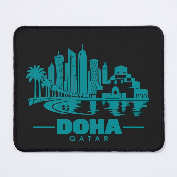 Item preview, Doha Qatar Line Art Skyline Poster designed and sold by CMYKStudio.