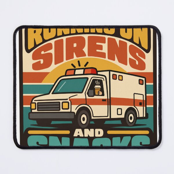 Item preview, Paramedic Gift - Running On Sirens And Snacks designed and sold by RedRubyBubble.