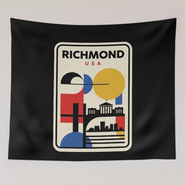 Item preview, Retro Richmond Bauhaus Geometric Skyline designed and sold by k3rstman1.