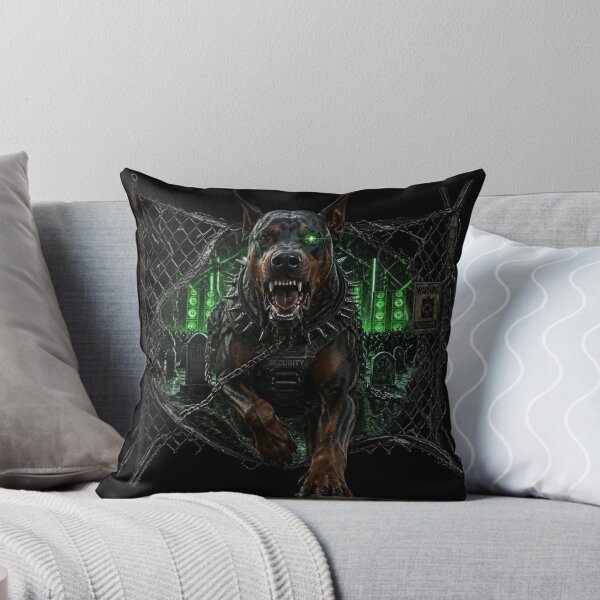 Item preview, Cyberpunk Doberman Security Graveyard Rave Frame Graphic designed and sold by LazyDayzCo.