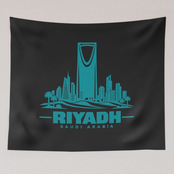 Item preview, Riyadh Saudi Arabia Line Art Skyline Poster designed and sold by CMYKStudio.