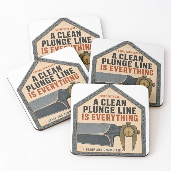 Item preview, A Clean Plunge Line Is Everything Knifemaker Grinding Sign designed and sold by BoosterShop.