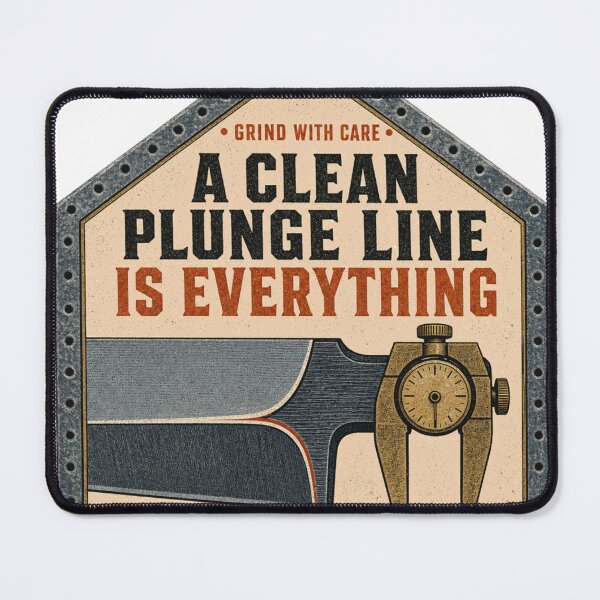 Item preview, A Clean Plunge Line Is Everything Knifemaker Grinding Sign designed and sold by BoosterShop.