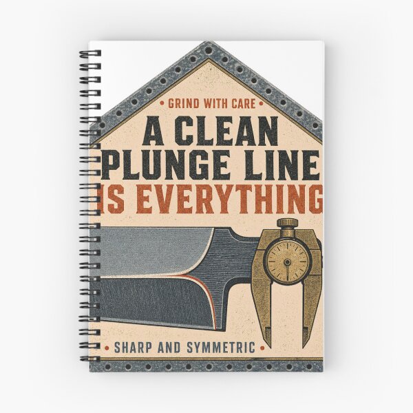 Item preview, A Clean Plunge Line Is Everything Knifemaker Grinding Sign designed and sold by BoosterShop.