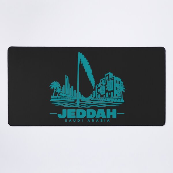Item preview, Jeddah Saudi Arabia Line Art Coastline Poster designed and sold by CMYKStudio.