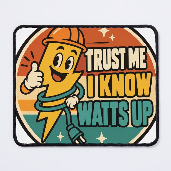 Item preview, Electrician Gift - Trust Me I Know Watts Up designed and sold by RedRubyBubble.