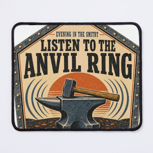 Item preview, Listen To The Anvil Ring Blacksmith Forge Dusk Sign Gift designed and sold by BoosterShop.