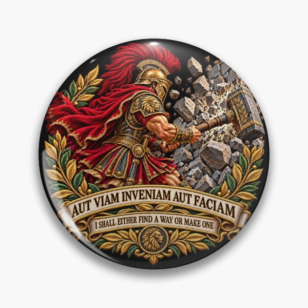 Item preview, Aut Viam Inveniam Aut Faciam Roman Warrior – Find a Way or Make One Latin Motto designed and sold by Emoji Emblems.