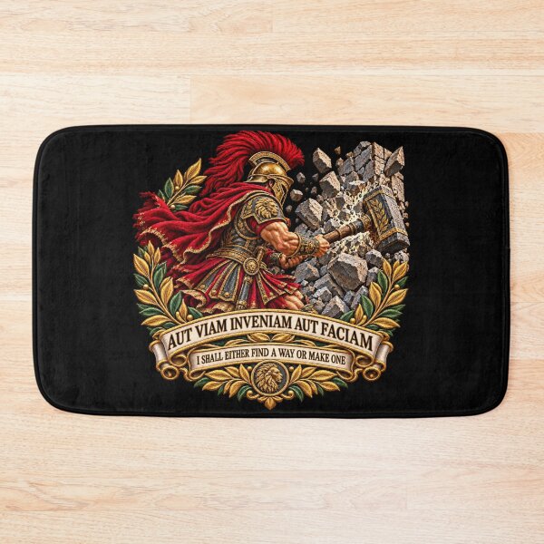 Item preview, Aut Viam Inveniam Aut Faciam Roman Warrior – Find a Way or Make One Latin Motto designed and sold by Emoji Emblems.
