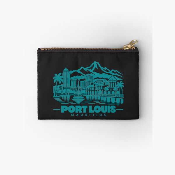Aperçu de l'œuvre Affiche de la skyline de Port Louis, Maurice (dessin au trait) créée et vendue par CMYKStudio.