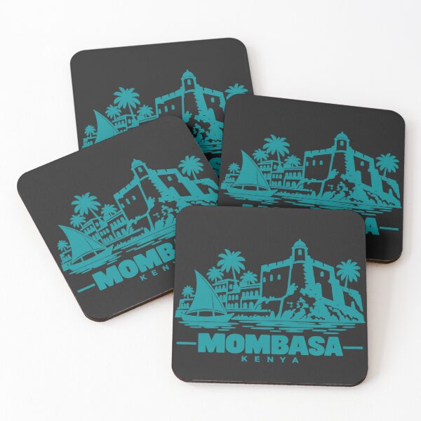Item preview, Mombasa Kenya Line Art Coastline Poster designed and sold by CMYKStudio.