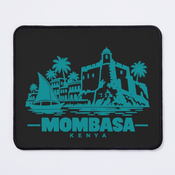 Item preview, Mombasa Kenya Line Art Coastline Poster designed and sold by CMYKStudio.