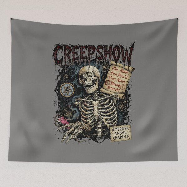 Item preview, Creepshow Skeleton Admission Ticket Retro Tee-61 designed and sold by BenediktDanner.
