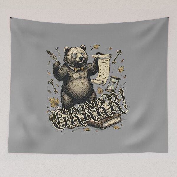 Item preview, Cute Grrr Bear Yelling Graphic-48 designed and sold by JustinWebx.