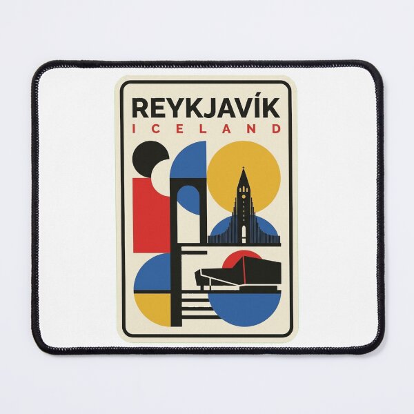 Item preview, Retro Reykjavík Bauhaus Geometric Skyline designed and sold by k3rstman1.