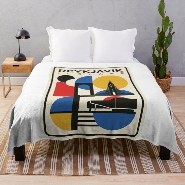 Item preview, Retro Reykjavík Bauhaus Geometric Skyline designed and sold by k3rstman1.