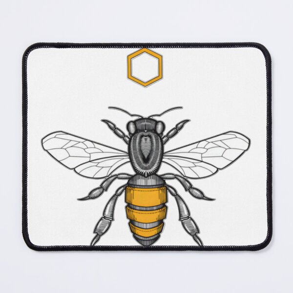 Item preview, Vintage Honeybee Hexagon Line Art designed and sold by Adelesloane.