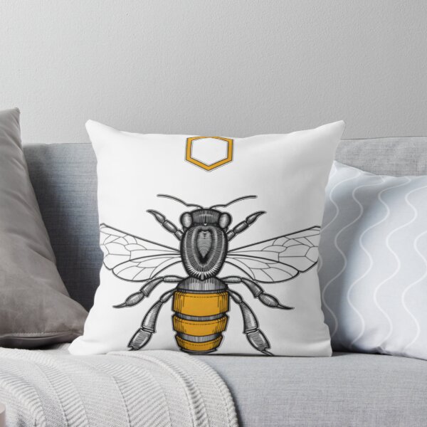 Item preview, Vintage Honeybee Hexagon Line Art designed and sold by Adelesloane.