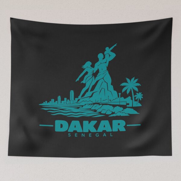 Item preview, Dakar Senegal Line Art Coastline Poster designed and sold by CMYKStudio.