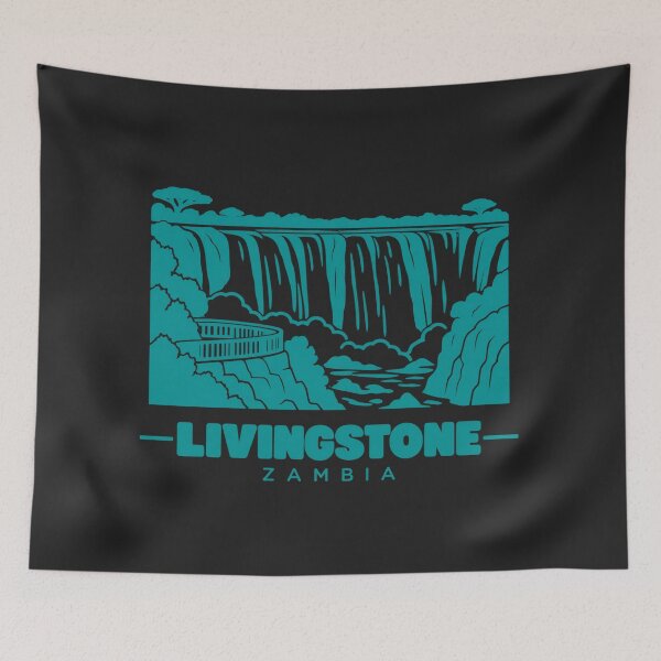 Item preview, Livingstone Zambia Line Art Landmark Poster designed and sold by CMYKStudio.