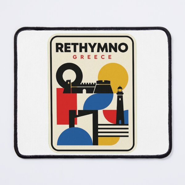 Item preview, Retro Rethymno Bauhaus Geometric Skyline designed and sold by k3rstman1.